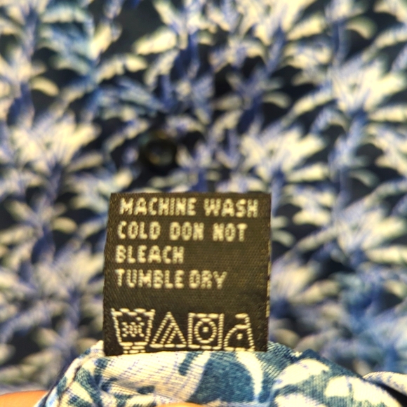 Daniel K Boys Blue Patterned Short Sleeve Shirt Sz 8-9 - Picture 6 of 6